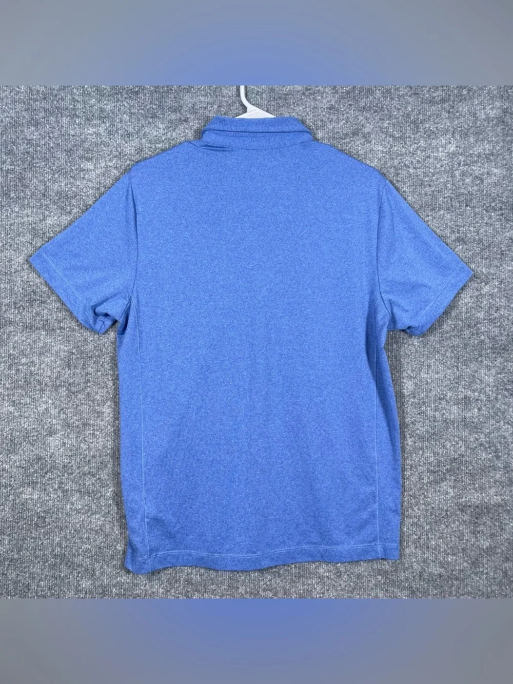 Untuckit Mens Medium Blue Short Sleeve Stretch Polo Preppy Casual Shirt - Picture 2 of 9